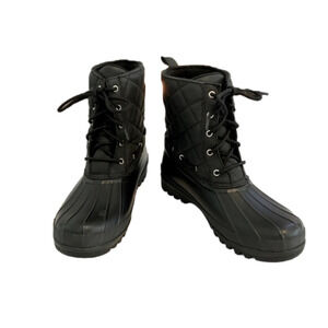 SPERRY Top Siders Boots, Size 10, Black.